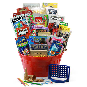  Game Night gift basket for family for Holidays, kids