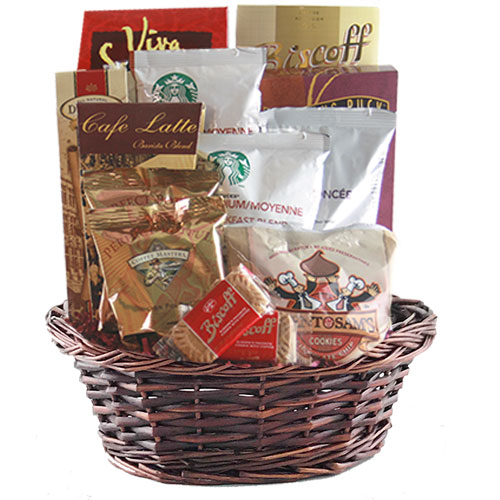 Custom Baskets Coffee Theme Sm Coffee Gift Basket BP1006 DIYGB   BP1006SCOFF 