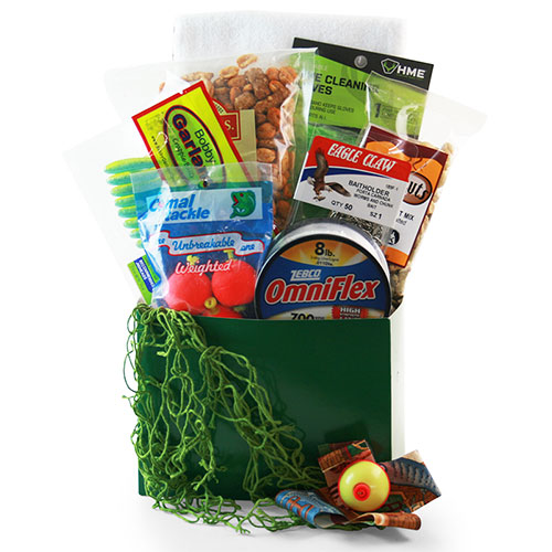 Fishing Gift Basket With Gourmet Snacks To Enjoy While Fishing - A Gift  Basket For The Fishermen In Your Life