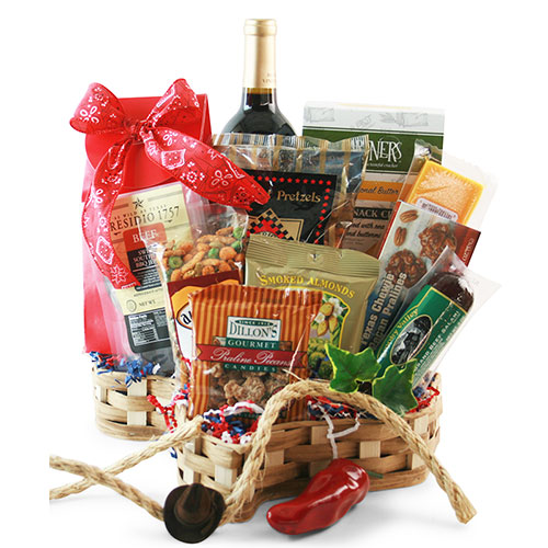 Valentine's Wine & Chocolate Gift Basket - wine gift baskets