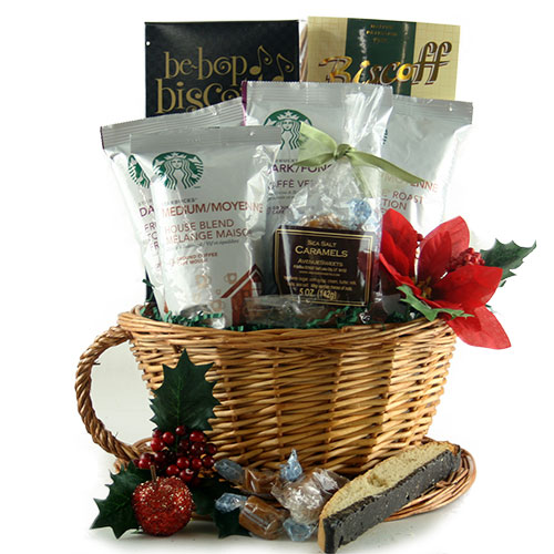 Starbucks Christmas Starbucks Gift Basket @ Design It Yourself Gift Baskets